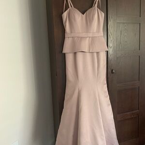 La Femme Peplum Gown